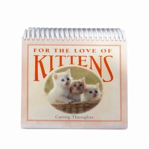 For The Love of Kittens Caring Thoughts Spiral Flip Book Cat Lover Gift Sealed